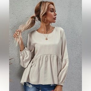 Ivory Longsleeve Blouse